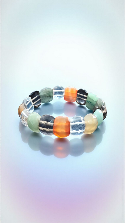 Beautiful Multi stone bracelet ~ faceted stones AA