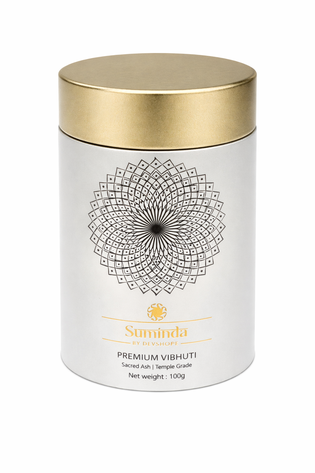 Suminda Premium Vibhuti by DevShoppe - Temple Grade Sacred Bhasma for Tilak, Puja & Daily Worship (100g)