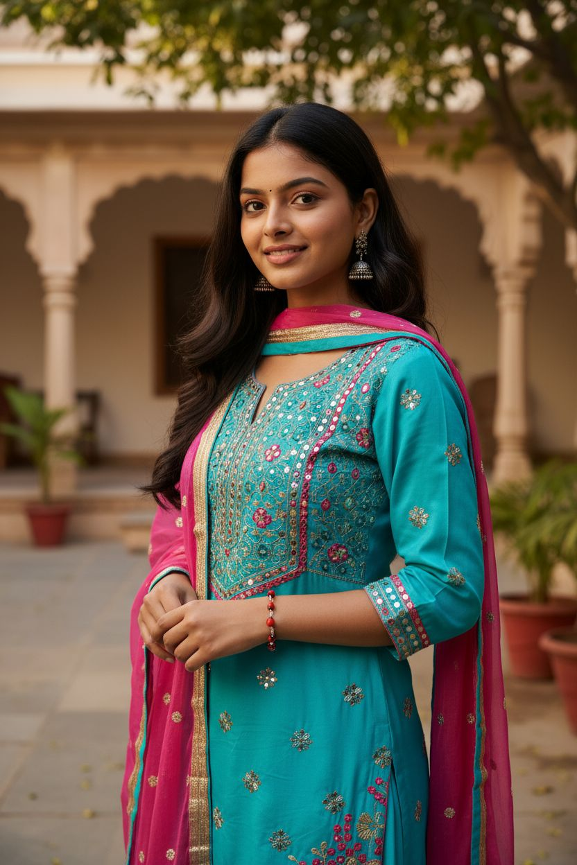 Red Chirmi Bracelet in pure Silver