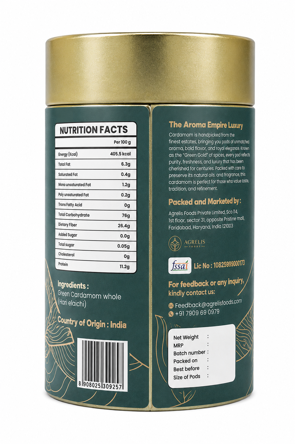 The Aroma Empire luxury grade Green Cardamom
