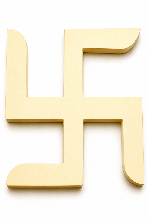Auspicious Shriparni Wood Swastik Symbol for Home Temple & Entrance Décor