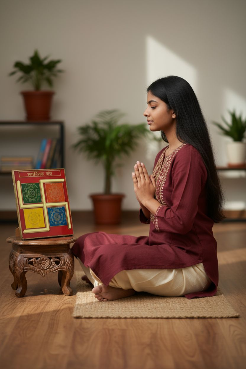 Sri Swastik yantra for success in business, work and career - Devshoppe