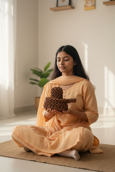 Very Rare Lord Shiva Shivling Shiva lingam made from Rudraksha Beads