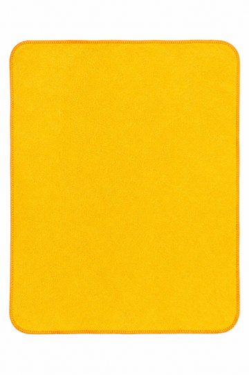 Yellow woolen puja asan meditation mat, square 28 x 22 inch