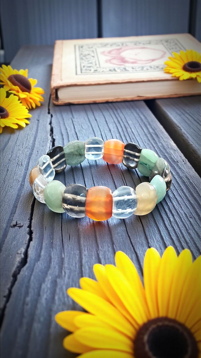 Beautiful Multi stone bracelet ~ faceted stones AA