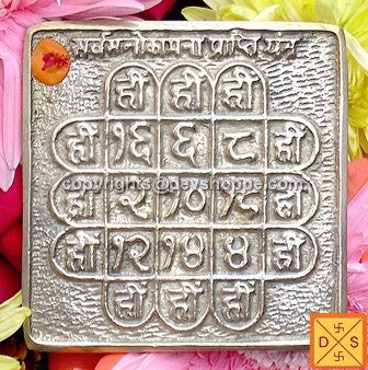 Manokamna prapti yantra, utkirnanka jali, mixed metal plate