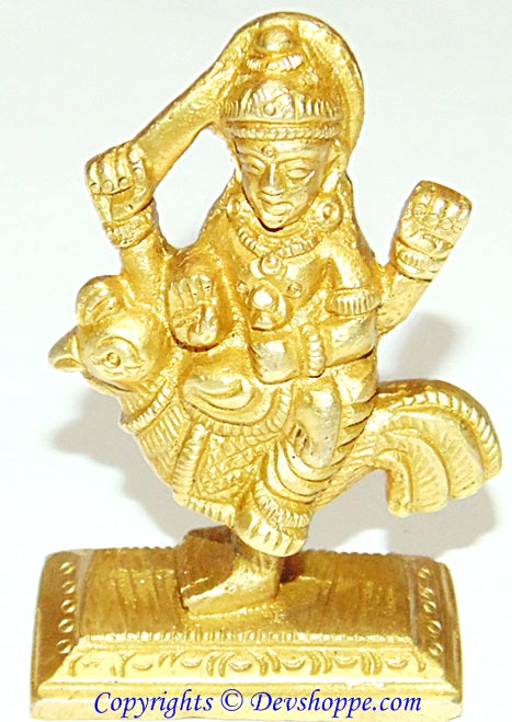 Bahuchara mata idol - Devi Who Rides a Rooster (Goddess Worshipped by transgenders) - Devshoppe