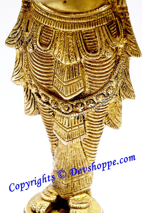 Deeplakshmi (Deep Lakshmi) statue pair in brass  -Large size - Devshoppe