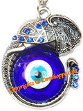 Beautiful Ganesha keychain with evil eye - Devshoppe