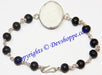 Gomti Chakra bracelet with Black Ebony beads in pure silver - Devshoppe