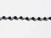 Black Vaijanti beads bracelet in pure silver - Devshoppe