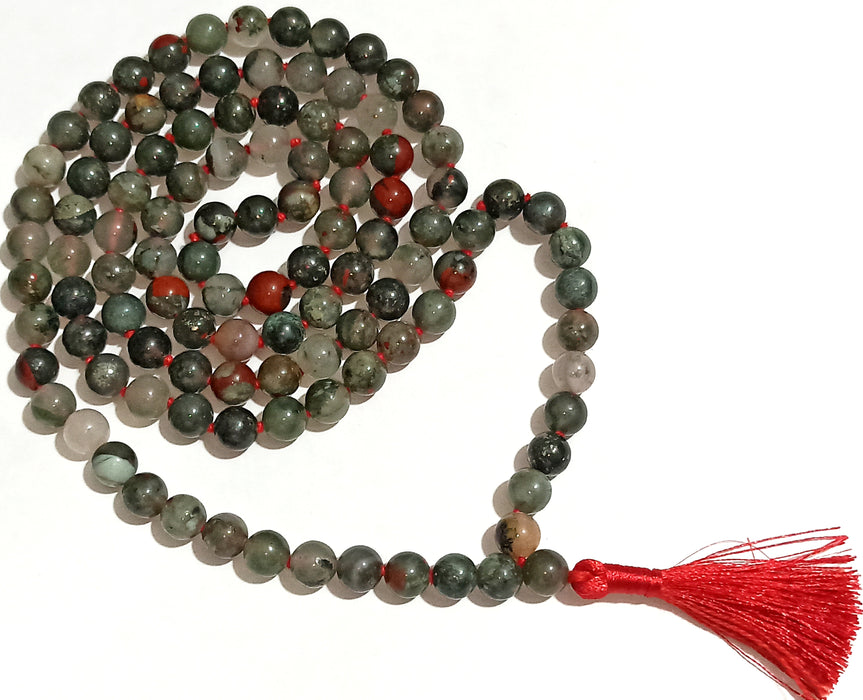 Bloodstone mala to bring strength of mind & confidence