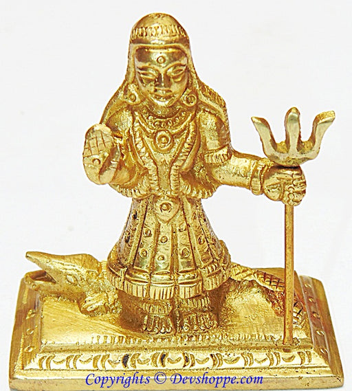 Khodiyar maa idol in brass - Devshoppe
