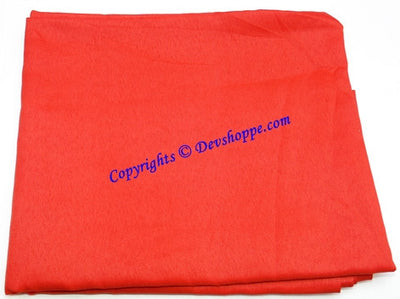 Red colored cloth for altar / puja - good quality , 1.25 mts