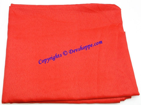 Red colored cloth for altar / puja - good quality , 1.25 mts - Devshoppe