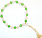 Rose Quartz and Green Jade faceted beads wrist mala - Devshoppe
