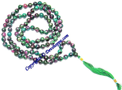 Ruby Zoisite beads mala of Premium quality
