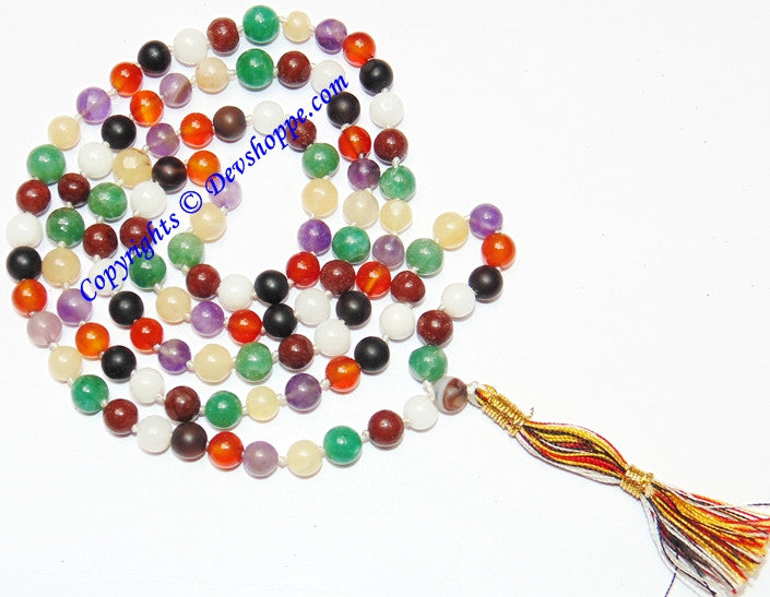 Dynamic Chakra prayer beads mala for balancing the body’s chakras - Devshoppe