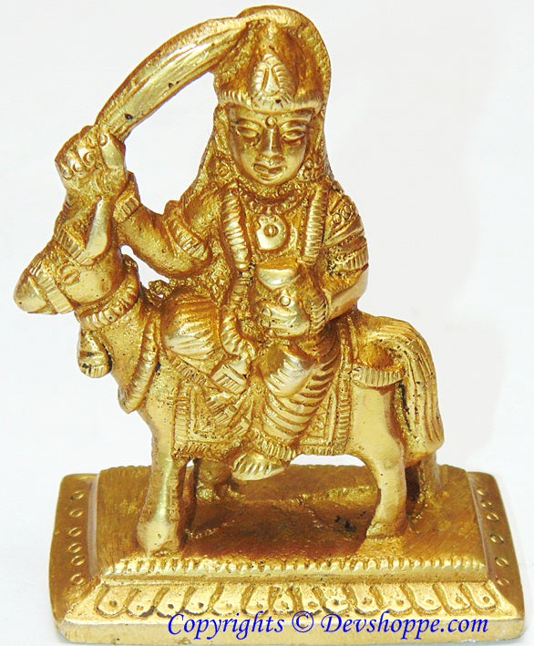 Shitala (Sheetala) mata idol in brass