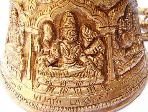 Ashtalakshmi (Ashta Laxmi) Temple bell in brass - Devshoppe