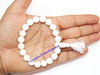 White Hakik (agate) power bracelet in stretch elastic - Devshoppe
