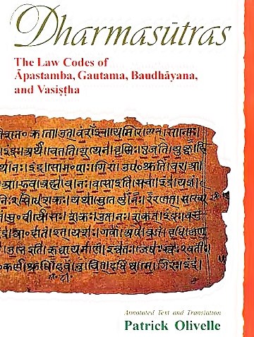 Dharmasutras : The Law Codes of Apastamba, Gautama, Baudhayana and Vasistha - Devshoppe