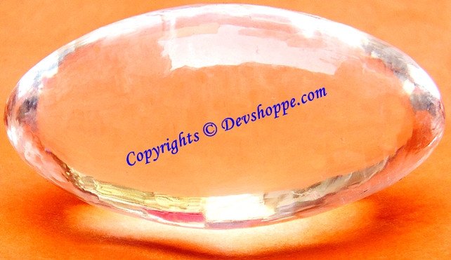 Natural Quartz Crystal (Sphatik) shivlinga/ Shiv lingam in Pindi form 20-25 gms - Devshoppe
