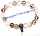 Crystal Quartz beads and Smoky (Smokey) Quartz beads Combination bracelet in stretch elastic - Devshoppe