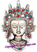 Goddess Tara Devi Face Wall Hanging in White metal - Devshoppe