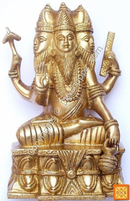 Lord Brahma brass idol - Rare and hard to find - Devshoppe