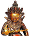 Lord Kuber (Kubera) hand painted idol (Statue) in brass - Devshoppe