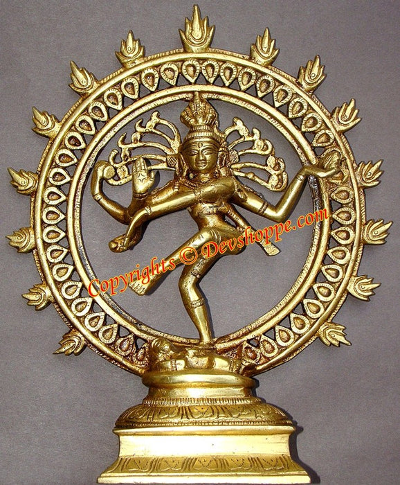 Lord Natraj ( Dancing Shiva ) brass idol - Devshoppe