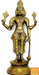 Lord Vishnu idol in brass with antique looks - Devshoppe