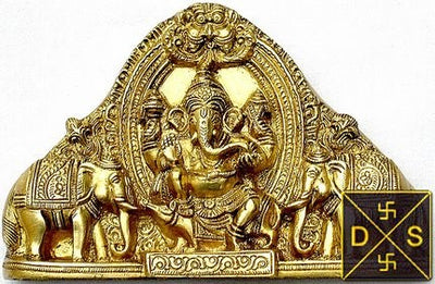 Gaja Ganesha idol  - Lord Ganesha with elephants