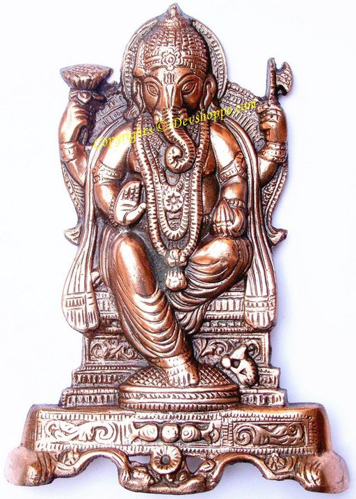Ganesha in sitting pose wall hanging - Devshoppe