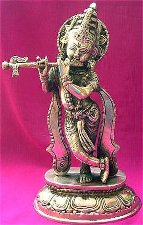 Sri Krishna ashtadhatu idol - Devshoppe