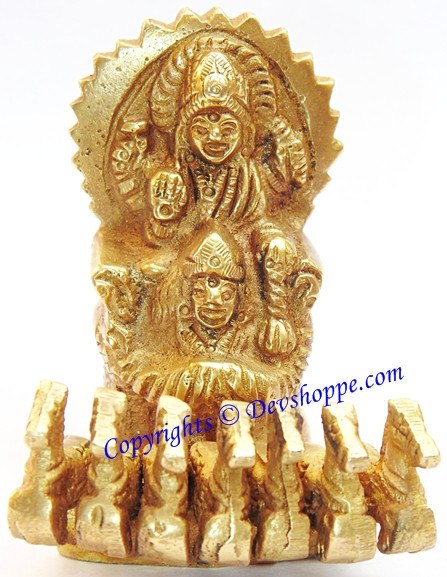Surya Bhagwan (Sun god) idol in brass
