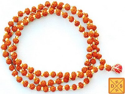 5 mukhi Rudraksha mala of Premium quality 4 mm sized beads - Devshoppe