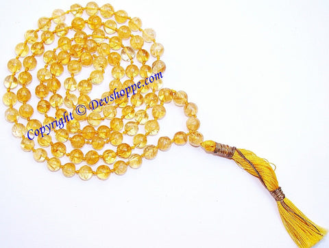 Citrine mala for undisturbed sleep and removal of fears - Devshoppe