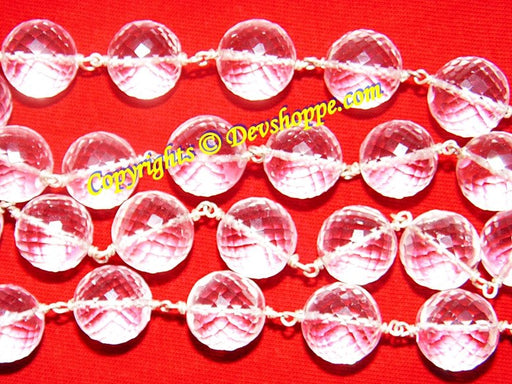 High quality Sphatik (Crystal) kantha in silver 27+1 beads - Devshoppe