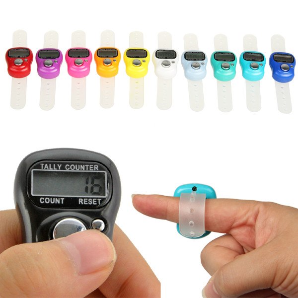 Mini Hand tally counter - Finger ring digital electronic head count ~ Japa counter - Devshoppe