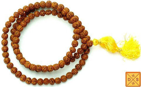 Chikna Rudraksha mala 6 mm sized beads - Devshoppe