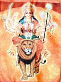 25 pieces Maa Vaishno Devi (Durga) bags to keep religious goods or distribute prasad - Orange colored - Devshoppe