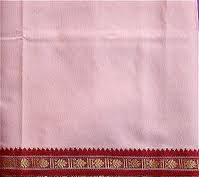 Cotton Saffron coloured Dhoti for puja and religious ceremonies - Devshoppe