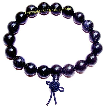 Blue Sunstone power bracelet for good fortune and Prosperity- AAA Quality beads - Devshoppe