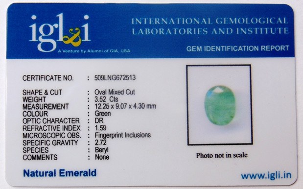 Lab Certified Columbian Emerald (Panna) 3.52 Carat - Devshoppe