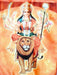 Maa Vaishno devi (Durga) bag to keep religious goods or distribute prasad - Orange color - Devshoppe