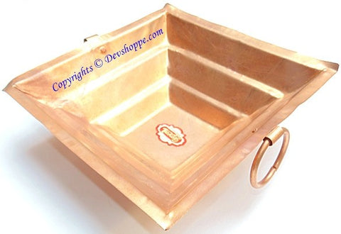Pure copper Havan kund 26 cms x 26 cms - Devshoppe