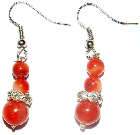 Carnelian beads earrings - Devshoppe