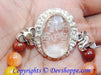 Sri Ganesha, Ridhi , Sidhi ,Sriyantra (Sri yantra) carved on Sphatik (Crystal) stone with Chakra beads bracelet - Devshoppe